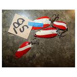 4ct Vintage Spoon/ Daredvle Fishing Lures