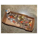 Flat of 40 Vtg Salmon Spinner Fishing Lures