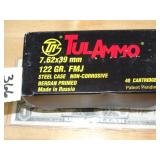 Tul Ammo 7.62x39 122gr FMJ Steel 40rnds