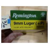 Remington 9mm Luger +P 115gr JTD 50rnds