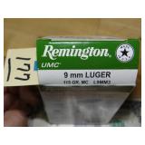Remington 9mm Luger 115gr MC 50rnds