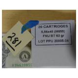 5.56x45 FMJ BT 62gr 20rnds