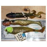 3ct Lead Head Rubber Fishing Hooks