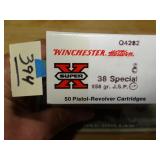 Winchester 38spl 158gr JSP 45rnds