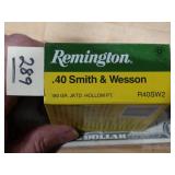 Remington 40 S&W 180gr JKTD HP 25rnds