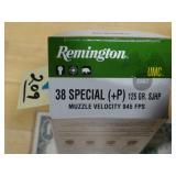 Remington 38spl +P 125gr SJHP 50rnds