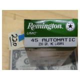 Remington 45 Auto 230gr MC 50rnds