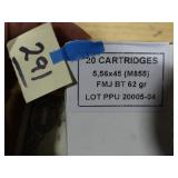 5.56x45 FMJ BT 62gr 20rnds