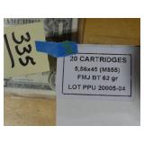5.56x45 FMJ BT 62gr 20rnds