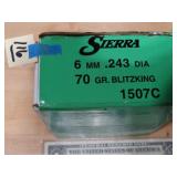 Sierra 6mm .243 Dia 70gr Blitzking Moly 500ct Bull