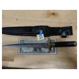 Fixed Blade Knife w/ Brass Guard