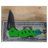 Green Lock Back Knife