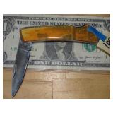 Lock Back Knife w/ Deer Scene