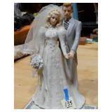 Porcelain Bride & Groom Cake Topper