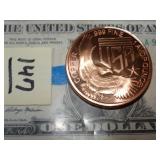 1oz Copper Round .999 Pure Copper