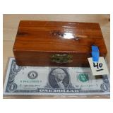 Wood Case for 22LR Bullets Holds 50rnds