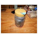 Jar Full of Glass Pieces For Leaded Glass Work