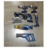 Ryobi 7pc 18V Tool 1 Battery & No Charger