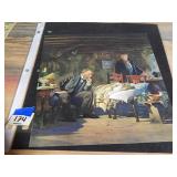 Hand Colored Child Mother Cradle German Print 1910