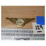 Continental Jr Hostess Vintage Pin