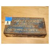 Vtg Box of 'Good' Goods Insure You Against Lost