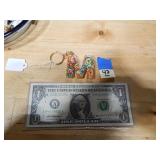 5R Keychain Letter M