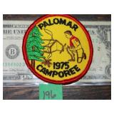 BSA Patch Palomar Camporee 1975