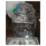 Small Counter Jar Clear Glass
