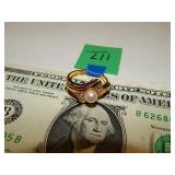 Costume Jewelry Ring w/ Pearl Looking Stone