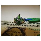 Ring w/ Green Colored Stones