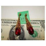 Red Drop Earrings