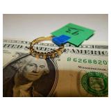 Gold Toned Ring w/ Rhinestones