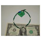 Green and Heart Anklet