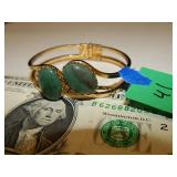 Bracelet w/ Green Colored Stones