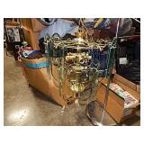 Vintage Brass & Glass Chandolier NO SHIPPING