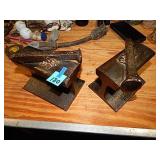 Pair of Railroad Iron (track) & Spike Bookends
