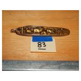 Pocket Knife w/ Deers & Forest Scene