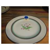 Old Ivory Plate w/ Flowers