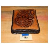 Leather Wallet w/ Flowers