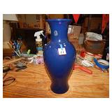 Dark Blue Ceramic Vase 13' T x 6' Dia