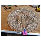 Fancy Glass Serving Platter 12'