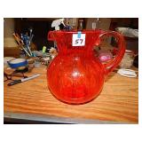 Red Plastic Pitcher-Iced Tea, Kool-Aid, Lemonade