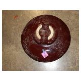 High Voltage Insulator-Vintage Brown Ceramic