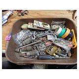 Baking Dish Full of Various Hardware