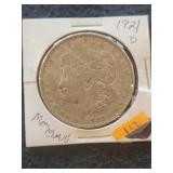 1921 D Morgan Dollar