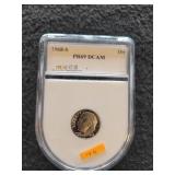 1968 S PR69 DECAM Dime