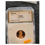 1979 S Type 1 PR69 Deep Cameo Lincoln Cent