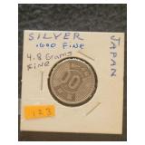 1957 Japan 100 Yen .600 Silver