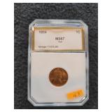 1954 MS67 RD Lincoln Cent