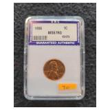 1956 MS67 RD Lincoln Cent